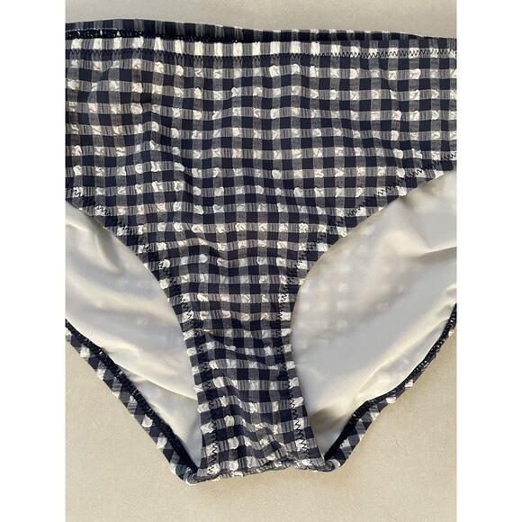 J. Crew Swim Bikini Bottom Multicolor Plaid Seersucker Swimwear - Picture 3 of 8